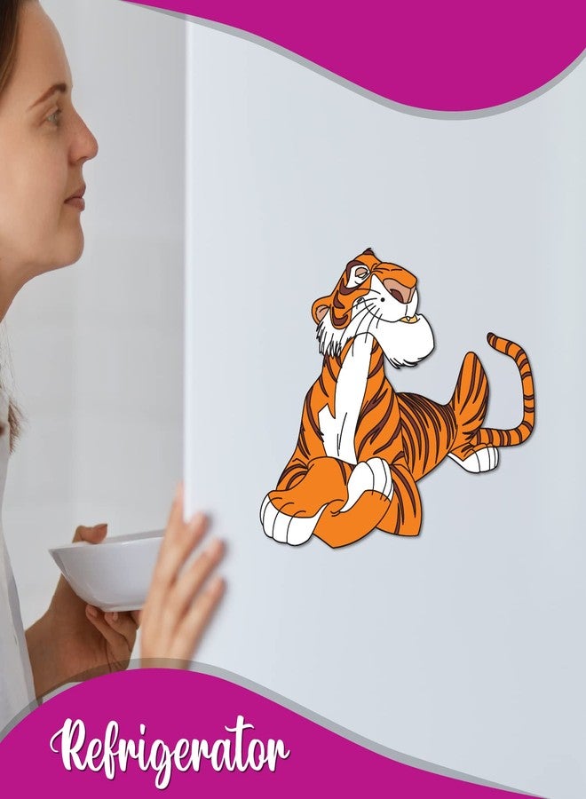 Bhai Please Sher Khan Wooden Fridge Magnet (Pack of 1) Fun Comic Character Gift and Decoration - Image 4